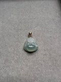 JBH224007 Clear Water | Icy Jadeite Buddha in 18K Hook Setting with Natural Diamonds