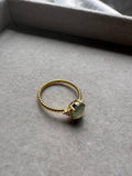 JO227027 Knot of Time | 18K Icy Pale Green Jadeite Cabochon in Twisted Knot Ring Setting with Natural Diamonds HK13 US66