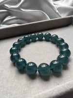 JBD230001 Lake of Dreams | Icy High Translucency Guatemalan Jadeite Jade Beads Bracelet