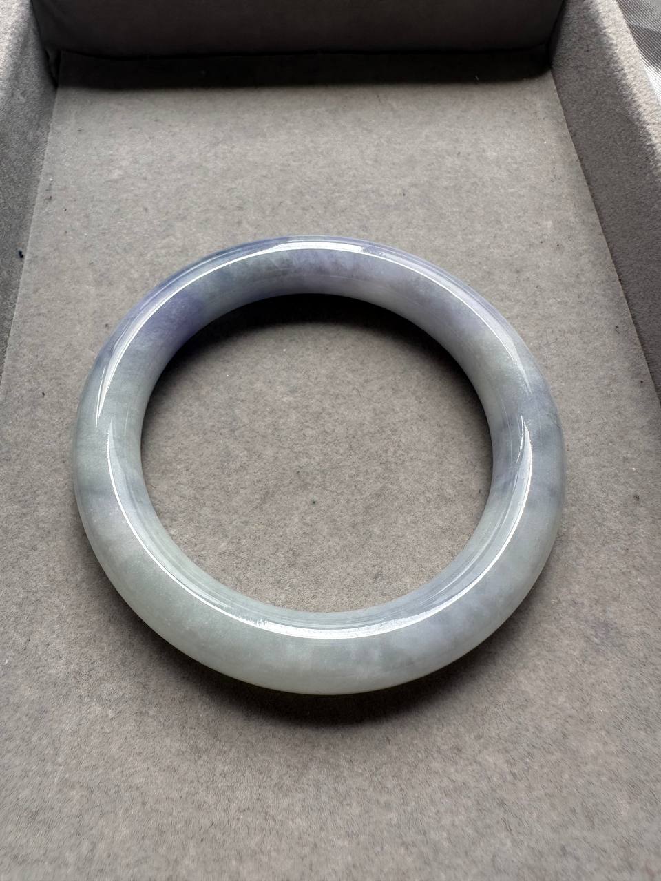 JBG23003 Adore the Lavender | Half Intense Lavender Jadeite Jade Bangle Size 54