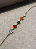 JO230007 Let Me Bloom with You | Flower Carved Jadeite in 18K Yellow Gold Bracelet