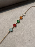 JO230007 Let Me Bloom with You | Flower Carved Jadeite in 18K Yellow Gold Bracelet